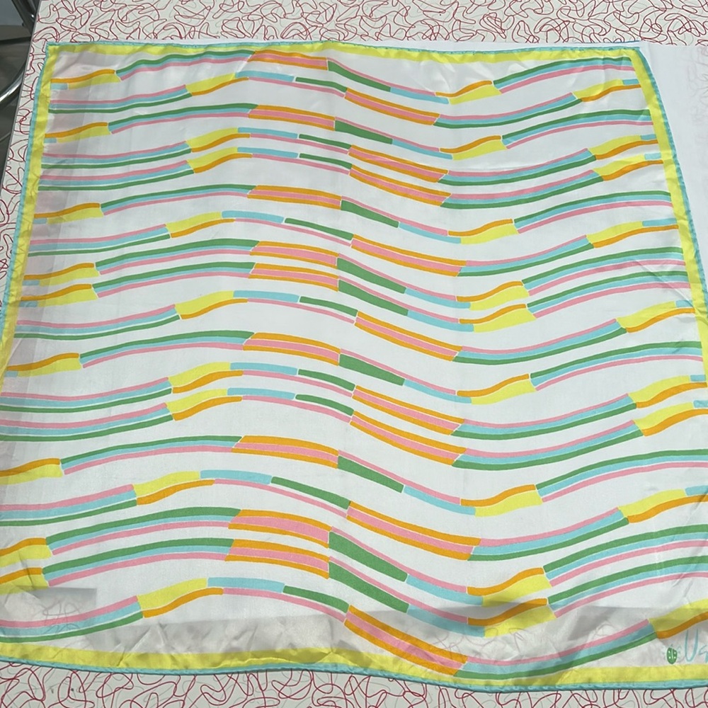 Vintage Vera Neumann 100% Polyester Multi Color Scarf